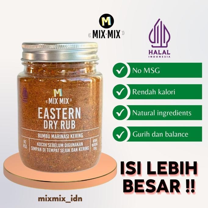 

READY STOCK MIXMIX EASTERN DRY RUB / BUMBU MARINASI SERBA GUNA 110 GRAM !!!!!