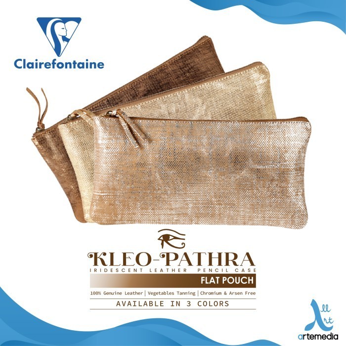 

TEMPAT PENSIL CLAIREFONTAINE KLEO-PATHRA FLAT POUCH LEATHER CASE