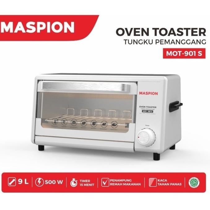 Electric Oven Toaster Listrik 9 Liter Low 500 Watt Maspion MOT 901S