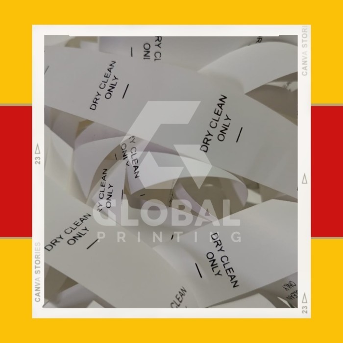 Ataritagrosir Label Baju Custom Sablon Bahan Taffeta 2.5Cm Tafeta Tag Washing Nilon