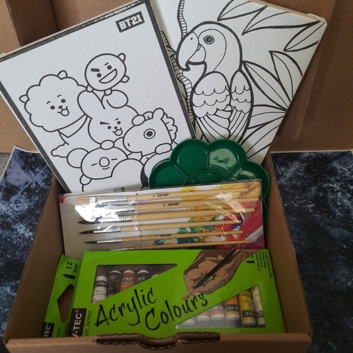 

PAKET D LUKIS KANVAS GAMBAR PAINTING FOR KIDS ART