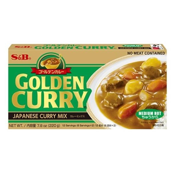 

BIG SALE S&B GOLDEN CURRY JAPANESE CURRY MIX MEDIUM HOT 220 G !!!!!