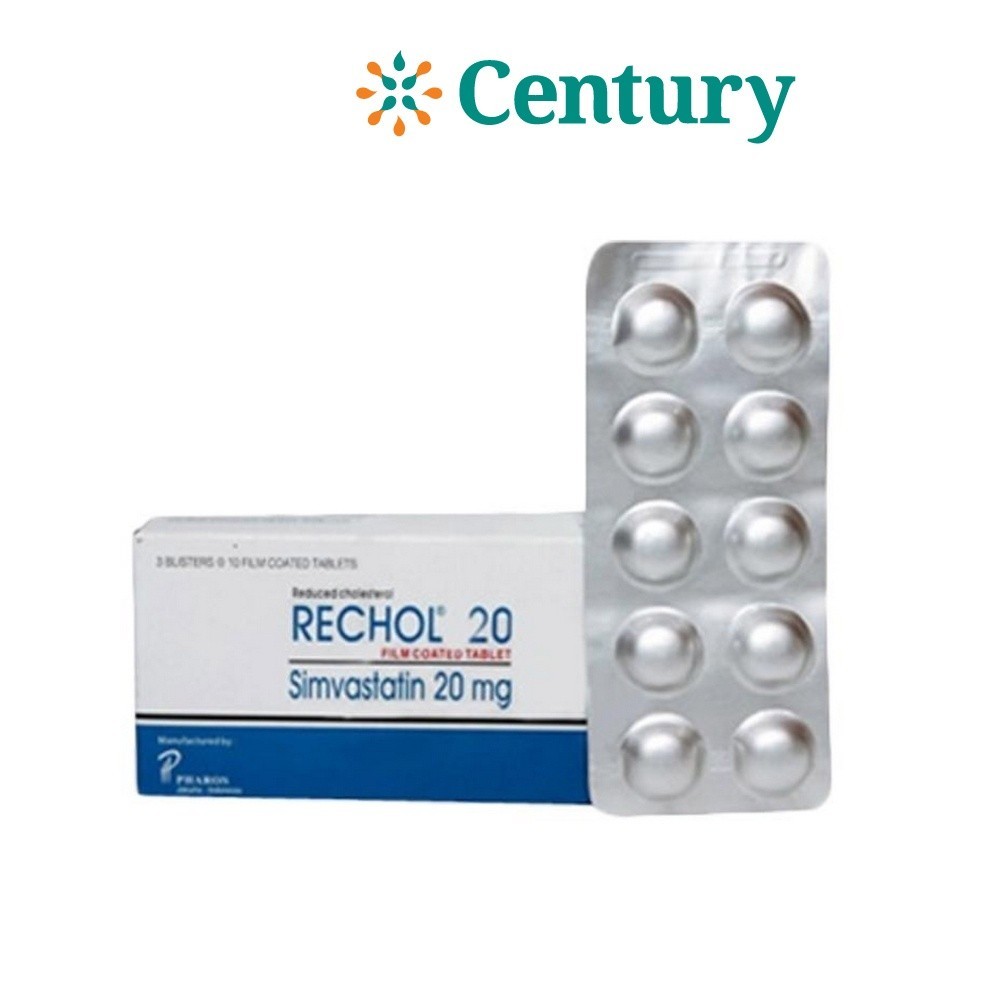 RECHOL 20 MG 1 STRIP ISI 10 TABLET / SIMVASTATIN / KOLESTEROL / CHOLESTAT / CHOLESTAT 20 MG / SIMVAS