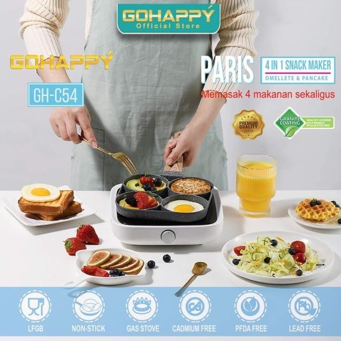Wajan Panci Cetakan Kue Telur Ceplok Dadar 4 In 1 Omelette Pan Mini