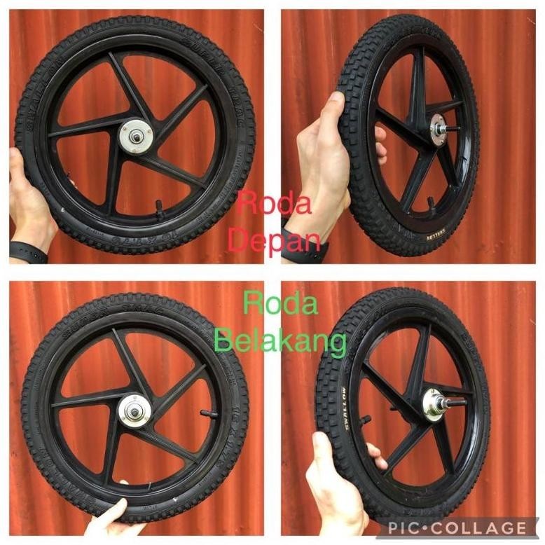 VELG 16 SEPEDA LENGKAP ALAT, BAN HIDUP, BAN DALAM, VELG