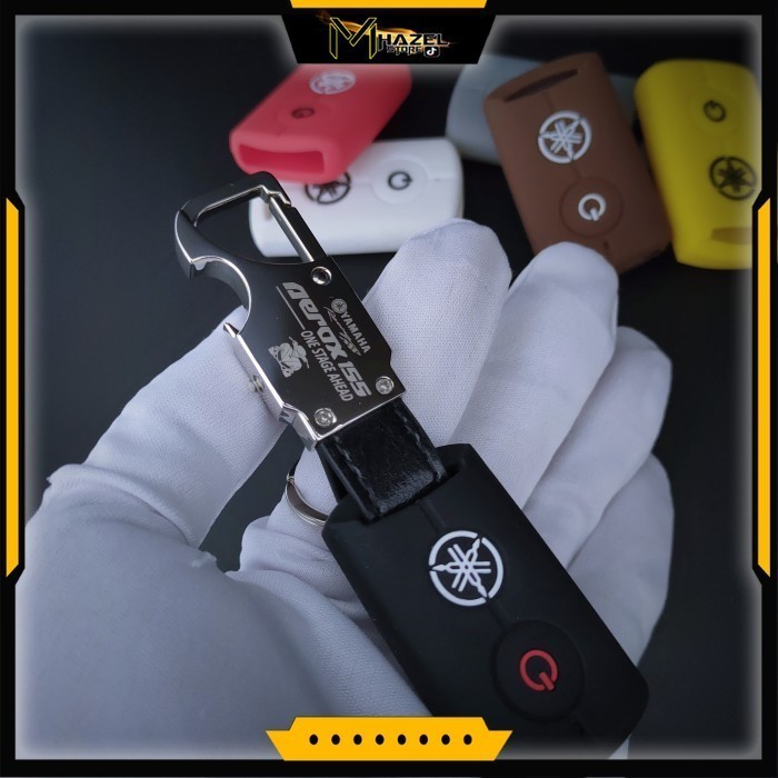 Gantungan Kunci Kulit Keyless Motor Yamaha Aerox