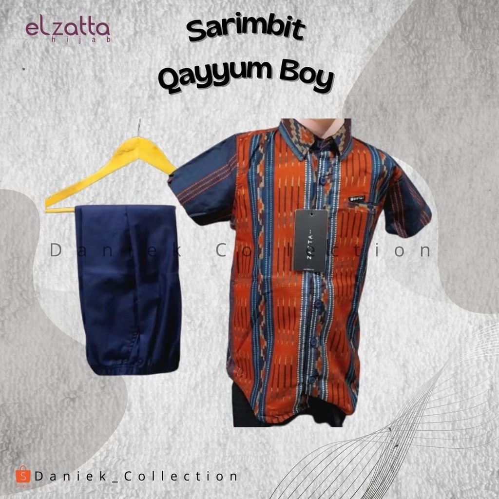 Elzatta Sarimbit Setelan Koko Anak Tangan Pendek Sarimbit Qayyum