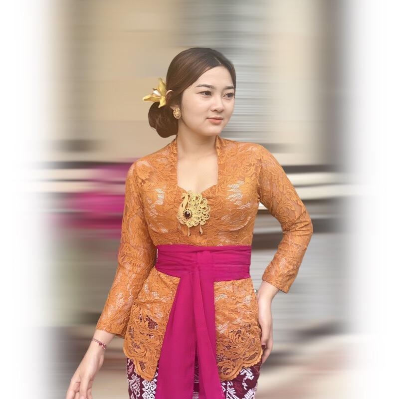 ZGQ KEBAYA BALI BROKAT SOFIA BED LENGAN PANJANG ( KEBAYA SAJA ) MELAR ATASAN KEBAYA ERN KUTU BARU