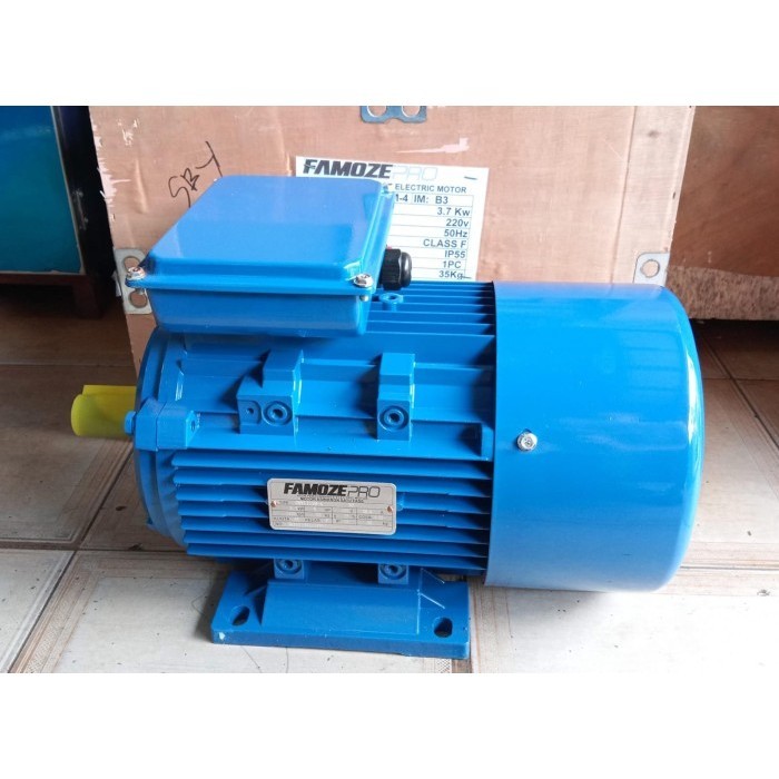 Kualitas terbaik] Elektromotor 5 HP 1 phase FAMOZE PRO Dinamo Penggerak 5 HP 220V