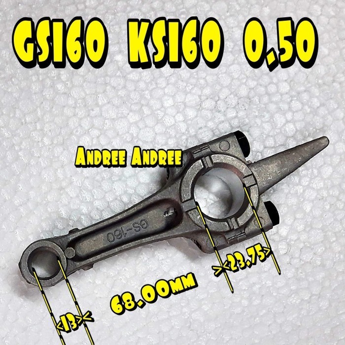 '+'+'+'+] GS160 0.50 Connecting Rod Stang Piston Seher Kubota GS-160 GS 160 050