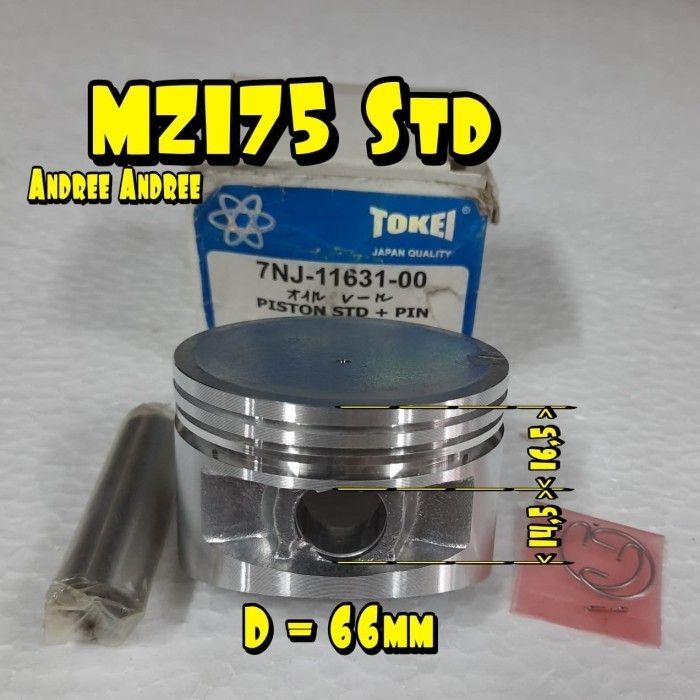 `````````] MZ175 size Std Piston Pen Circlip mesin Yamaha MZ-175 MZ 175 Standar