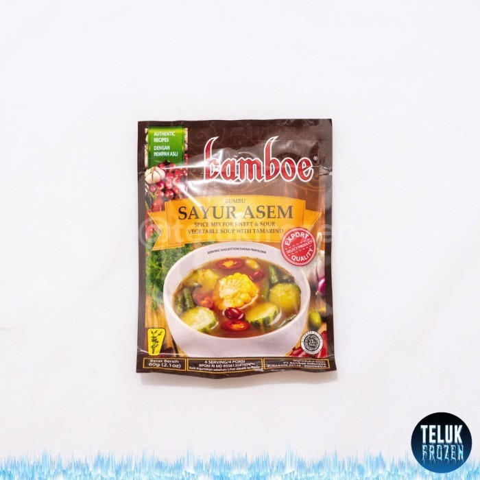 

Bamboe bumbu sayur asem instan spicy sweet sour vegetable soup instant 60g 60 g gram siap masak vegetarian 4 porsi vegan halal