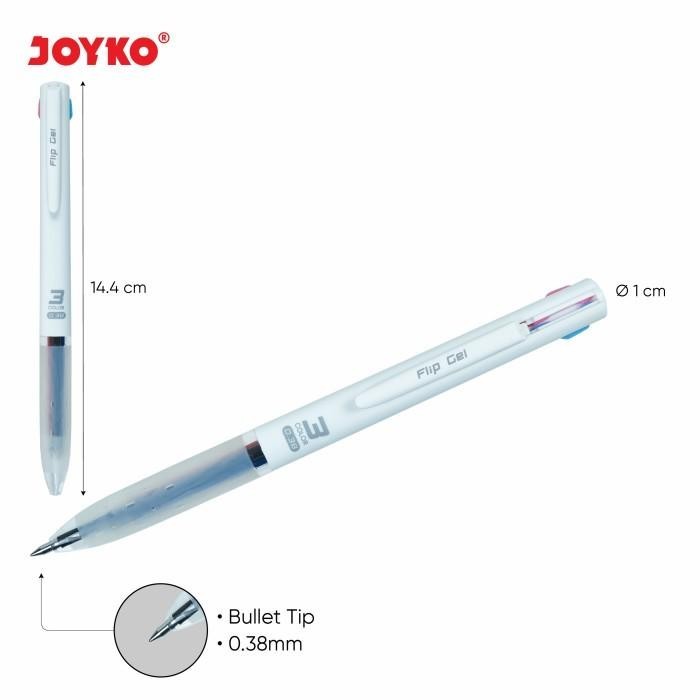 

JOYKO GEL PEN 3 COLOURS FLIP PULPEN PEN JOYKO 3 WARNA GP-339 [12PCS] Import