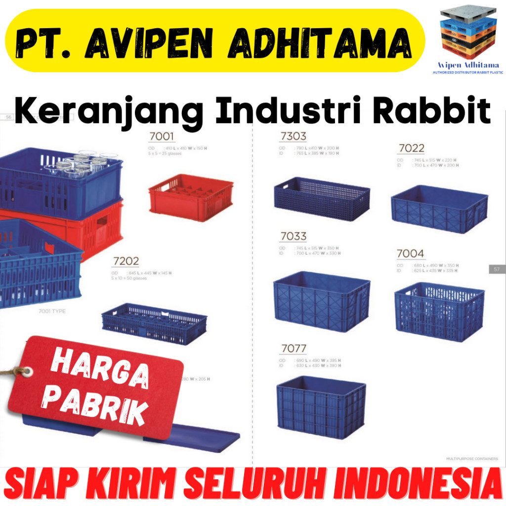 keranjang Industri Rabbit Baru Bkn Bekas Besar | Keranjang Plastik Industri Rabbit 2008 | Krat Indus