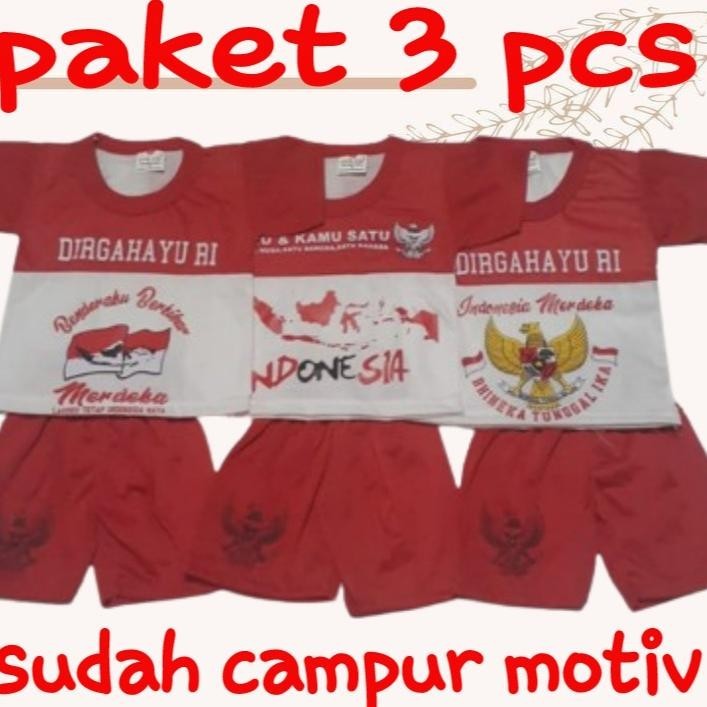 TERMURAH SETELAN ANAK ANAK MERAH PUTIH / BAJU MERAH PUTIH ANAK ANAK / SETELAN ANAK 17 AGUSTUSAN / BA