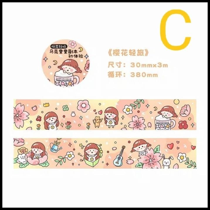

BEST DEAL WASHI TAPE GAMBAR PEREMPUAN LUCU GAYA KOREA !!!!!