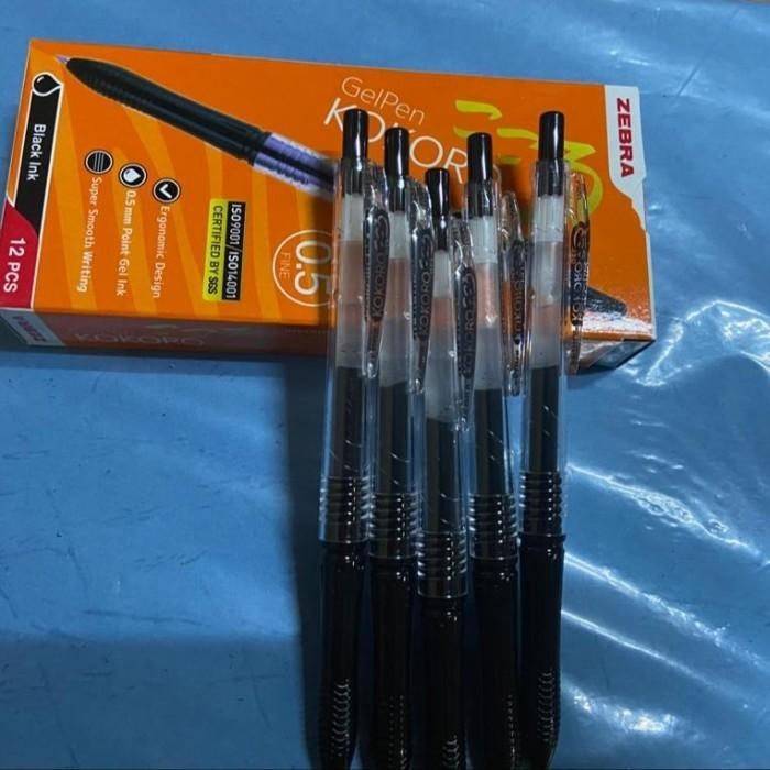 

Ballpoint/ Gel Pen Zebra Kokoro 0.5 hitam Import