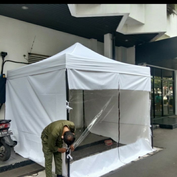 Tenda Lipat 3X3 +Dinding Putih