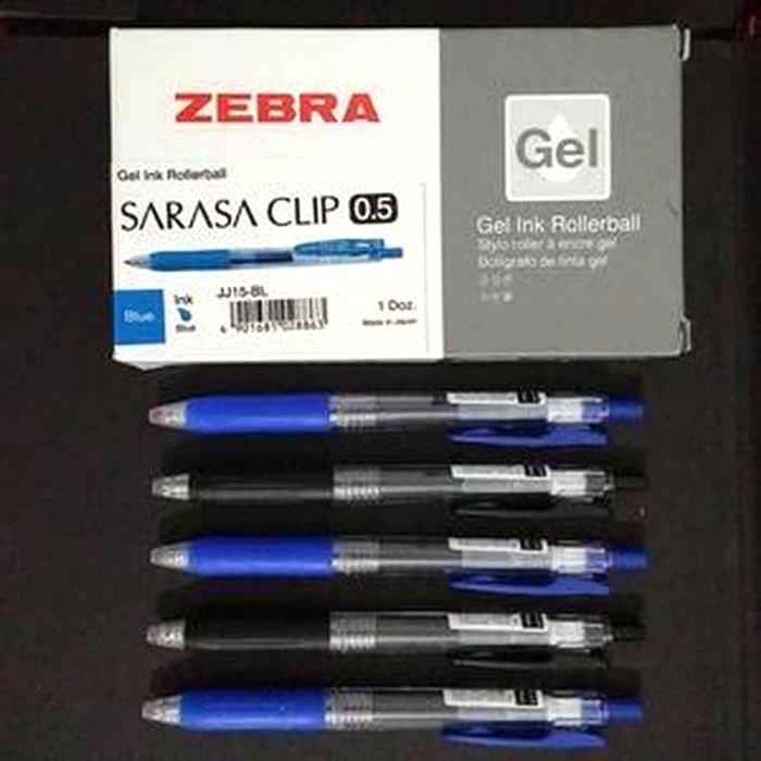

Pen Zebra Sarasa Gel 0,5 mm hitam-biru perlusin Import