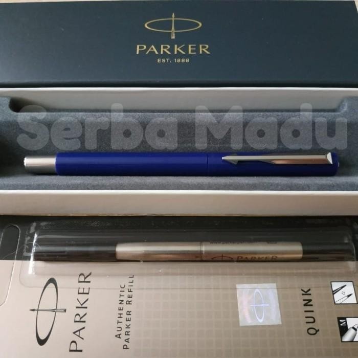 

Paket 1 Klik:1pcs Parker Vector Standard Blue Rollerball+1pcs Refill Import