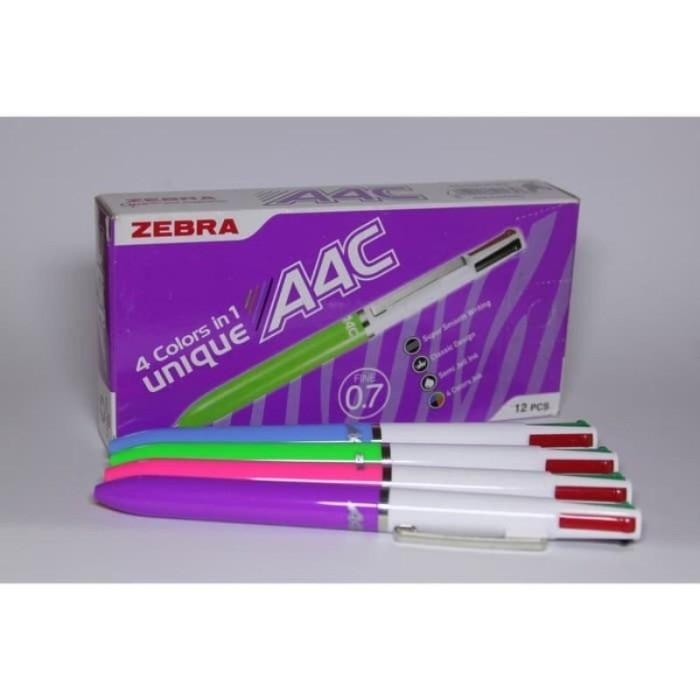 

[ PACK ] Pulpen Warna Warni Multi Color - Zebra A4C 4 Warna MURAH! Import