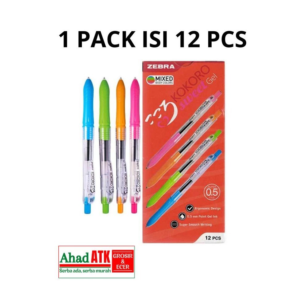 

ZEBRA KOKORO 0.5 gel BLACK 1 PACK ISI 12 PCS Import