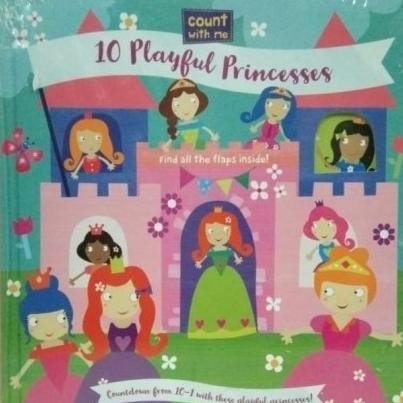 Import Children Board Book - Count With Me - 10 Playful Princesses