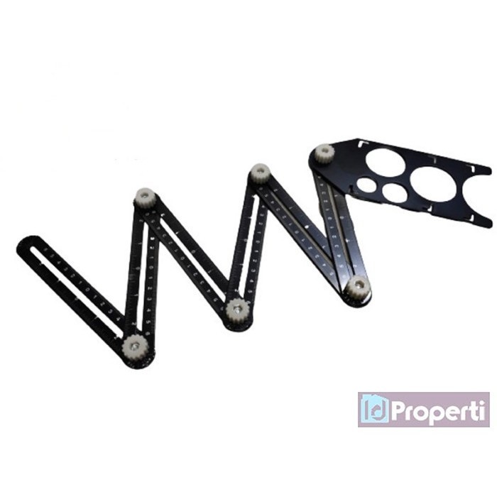 

Ruler Tile Hole Locator 6Sudut Pola Siku Penggaris Keramik Ubin Lipat