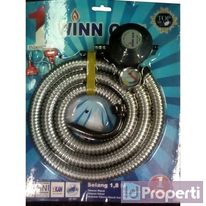 Winn Gas PSFRW298M Regulator+Selang 1.8m Kepala LPG Gas Diameter Besar