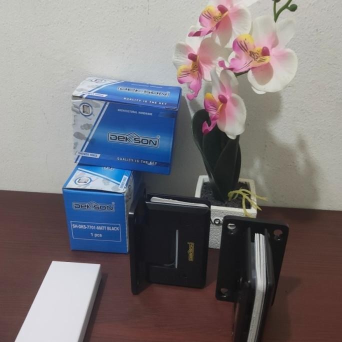 Engsel Shower Hinges Dekkson 7701 GLASS TO WALL Matt Black