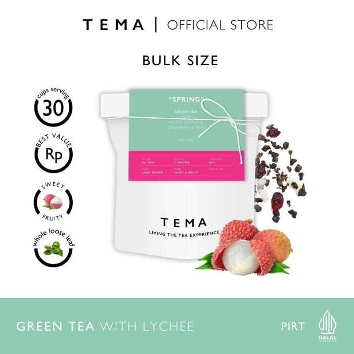 

TEMA Tea Loose Leaf Large Pouch - Spring / Lychee Green Tea