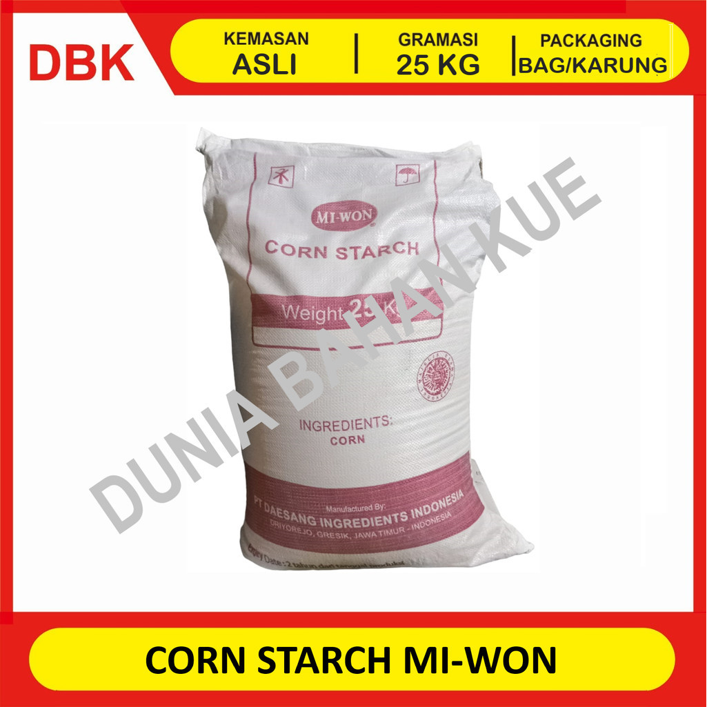 

(KHUSUS INSTANT/GOSEND) CORN STARCH MIWON TEPUNG MAIZENA - 1 BAG 25 KG / TEPUNG PATI JAGUNG MIWON