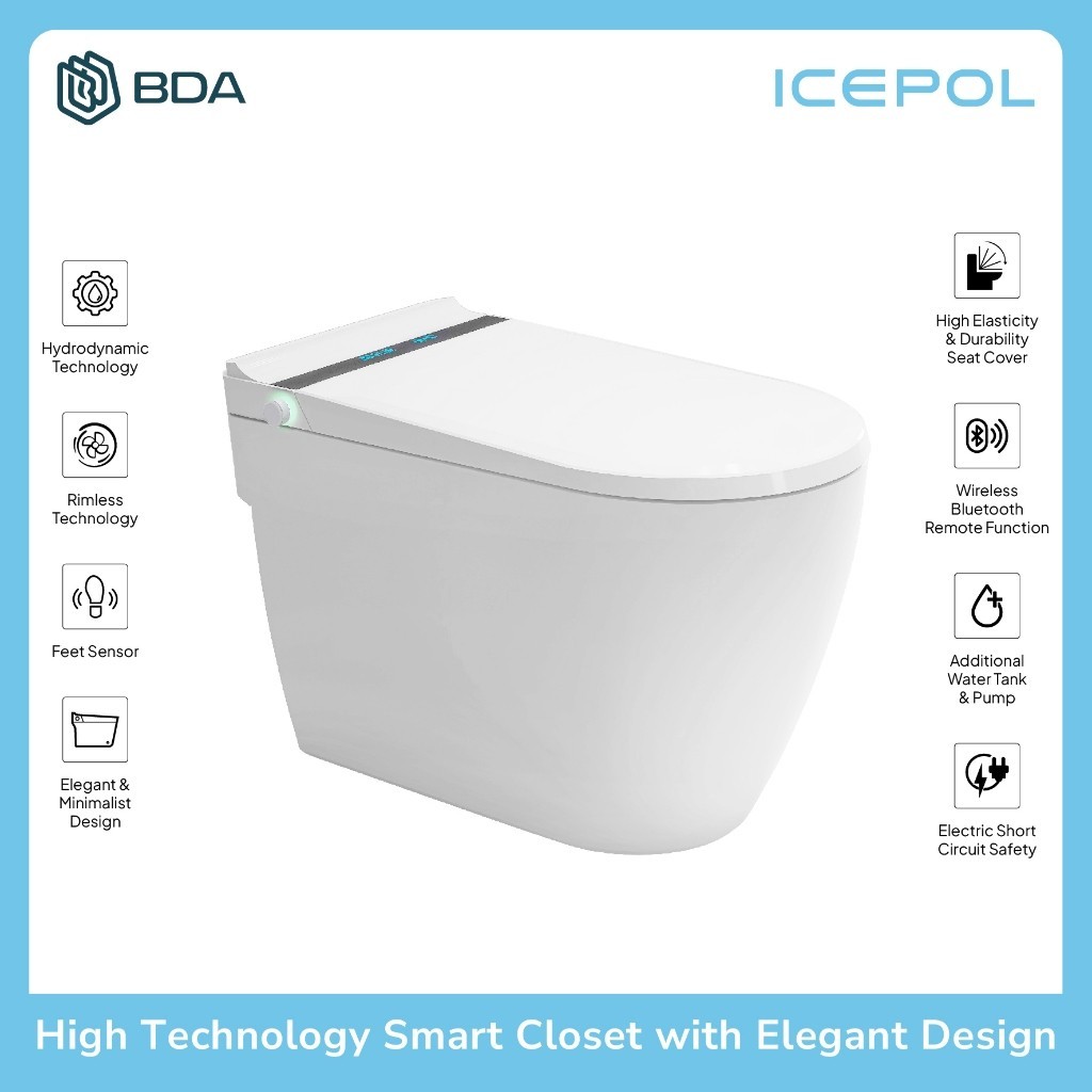 Icepol Closet Duduk Kloset Duduk Toilet Duduk Smart Closet IC SM 2302