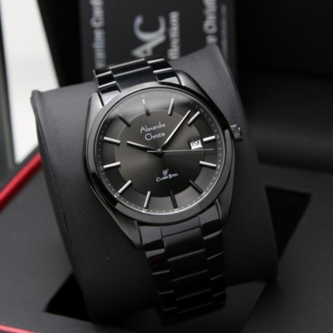 Jam Tangan Alexandre Christie Pria Original AC8648 Black