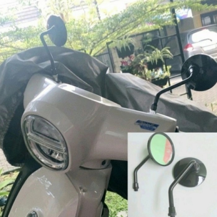 Spion Yamaha Fazzio Bulat Clasic Ful Hitam