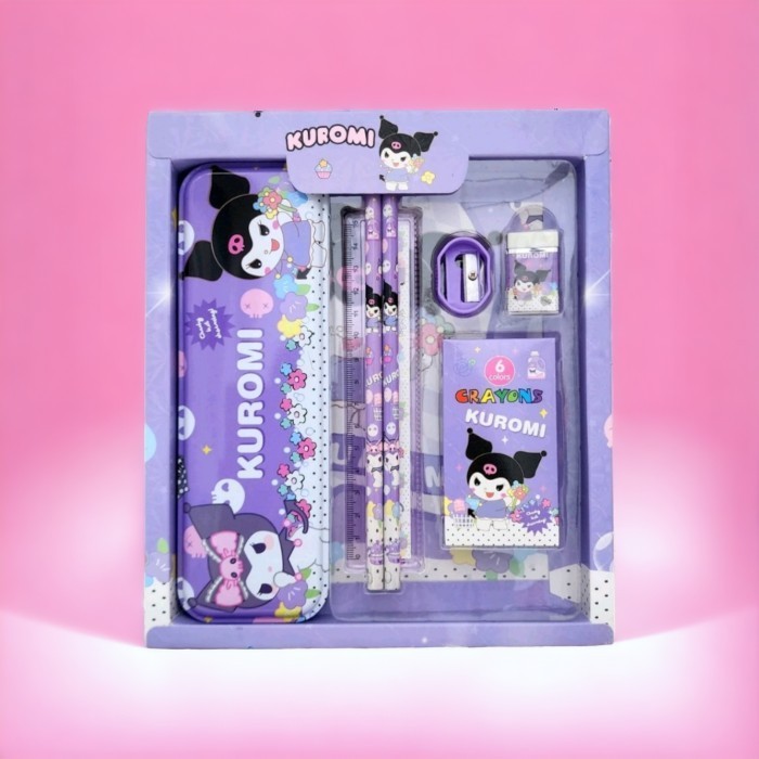 

set kotak pensil kuromi study set cinnamoroll paket alat tulis spider