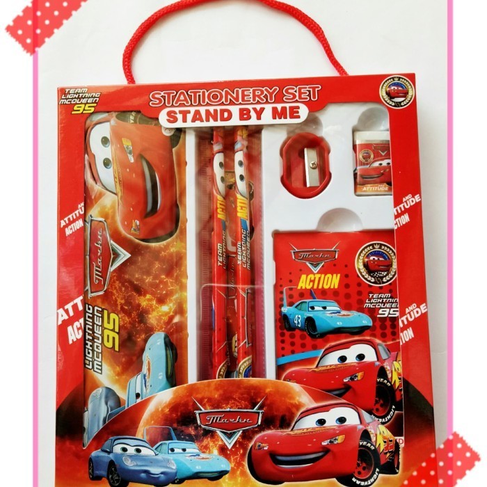 

study studi set alat tulis tempat pensil set karakter cars mc queen
