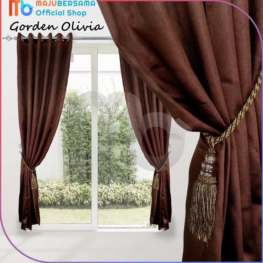 [PROMO] Gorden blackout Motif Embos /Gorden jendela Minimalis/Tirai Gorden ( Lebar 135 CM ) FREE 1 P