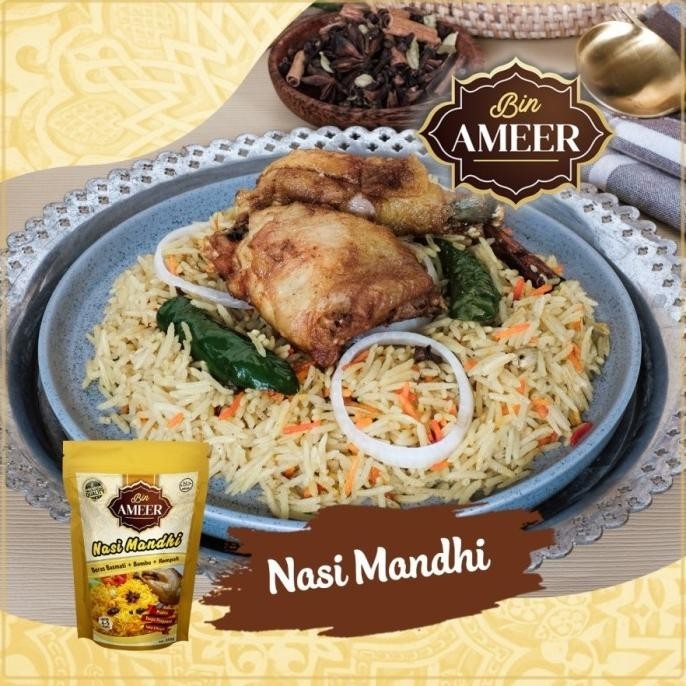 Nasi Arab Instan Mandhi Briyani Kebuli Kabsah Bumbu Rempah Bin Ameer - NASI BRIYANI TS