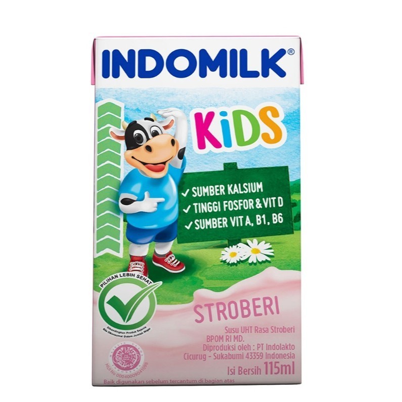 

INDOMILK Kids Susu UHT Strawberry 115 ml