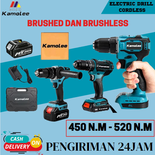 Terbaru Kamolee-Ddf485-Bor Listrik-Torsi Maksimum 450N.M Brushless Charging Promo Terlaris