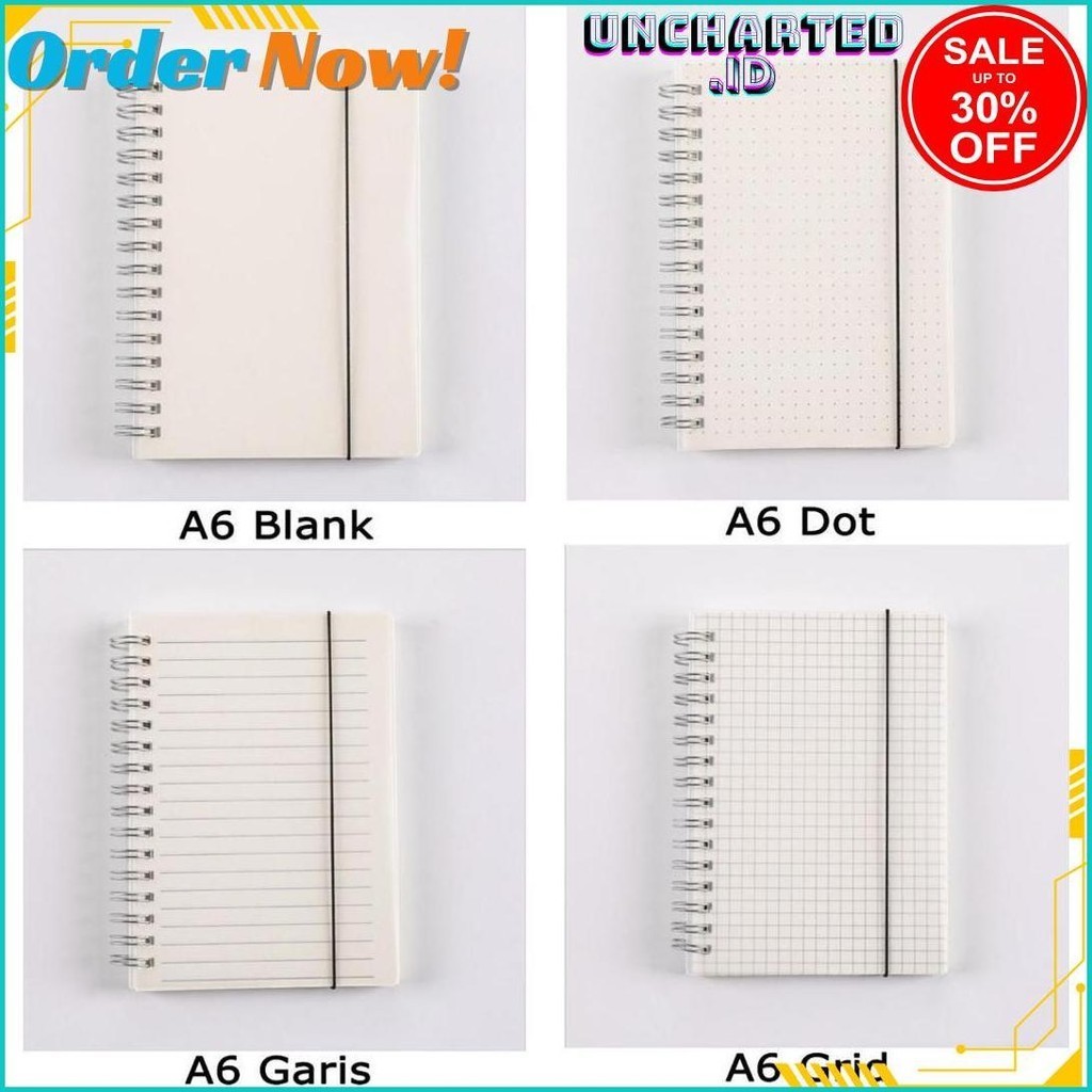 

DAY7 BUKU TULIS CATATAN NOTEBOOK JURNAL B5 / A5 / A6 ISI 80 LEMBAR COVER TRANSPARAN (KERTAS GRID, DOT, GARIS, DAN KOSONG) GRATIS ONGKIR