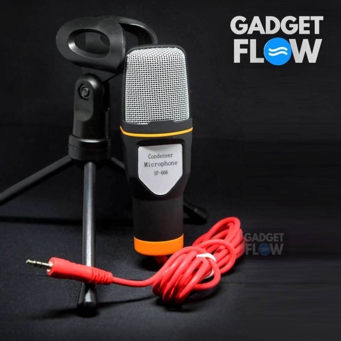 Paket Microphone Mic Condenser Stand Sf666 Sf 666 Pop Filter