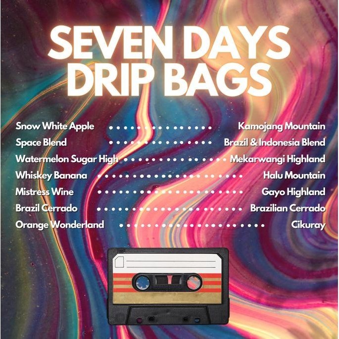 

Seven Days Drip Bag Coffee( Kopi Filter ) By Black Potion Roastery