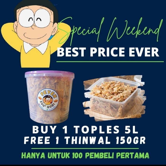 

Peyek Spesial Weekend Buy 1 Get 1 Free
