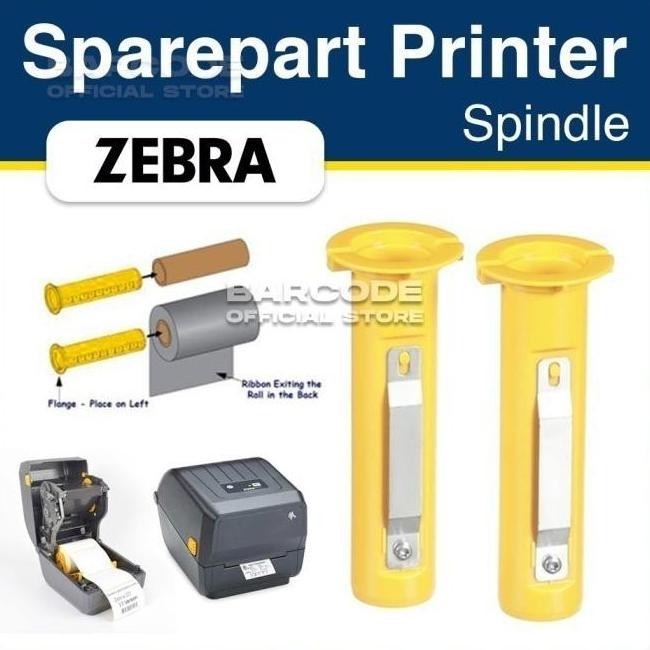 Ready  Sepasang Spindle Roller Core Ribbon 300 Meter Zebra Zd220