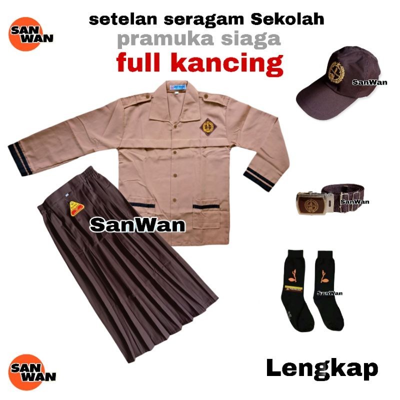 Seragam Sekolah Sd Smp Sma Laki Cewek Sragam Sekollah Paud Dan Tk Span Set Pramuka Topi Dasi Ikat Pi