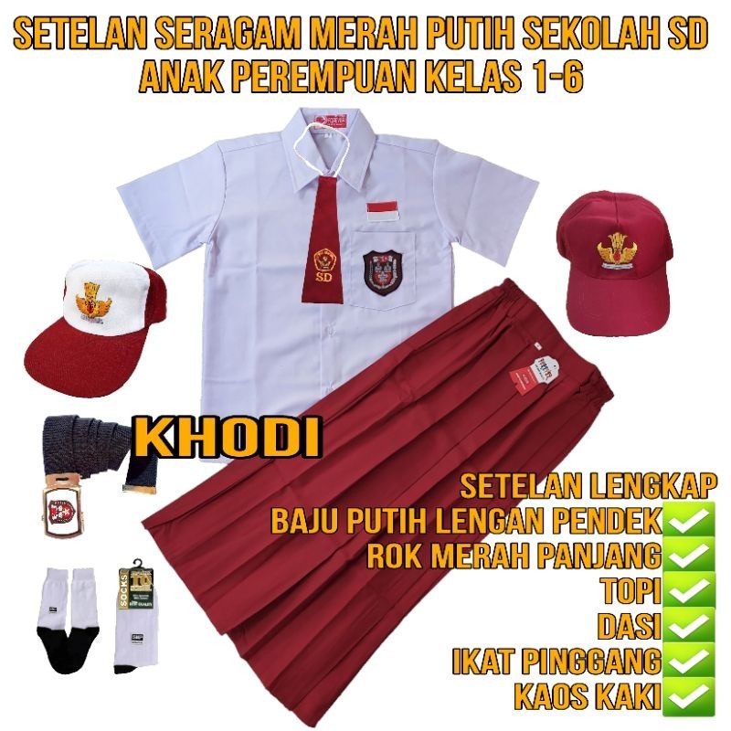 Seragam Sekolah Sd Smp Sma Laki Cewek Sragam Sekollah Paud Dan Tk Rok Panjang Sklh Smk Wanita Dewasa