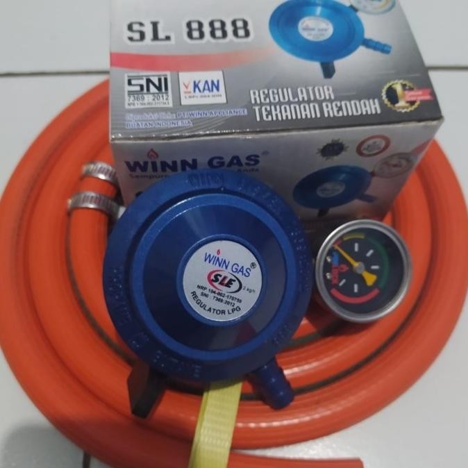 [Cod] Regulator Kompor Gas Hock Matic Winn Gas Sl888 M Selang Lpg 700 Psi