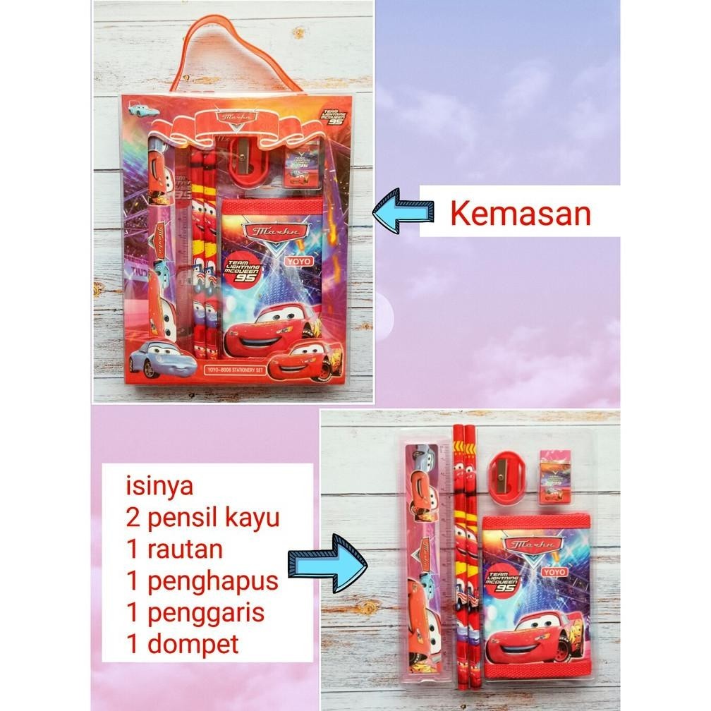 

Fh-46 Study Studi Set Alat Tulis Set Perlatan Anak Sekolah Tempat Pensil Karakter Car Cars Mobil Mc Queen Sale
